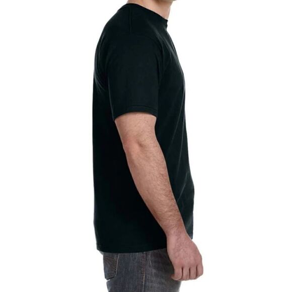Anvil Men's basic black tshirt BUNDLE OF FOUR - Picture 3 of 3